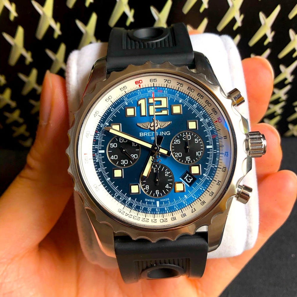 SERVICED Breitling Chronospace A23360 Box & Papers - Picture 2 of 8